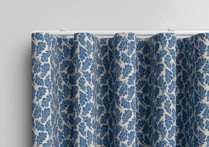 Land & Shore Oak Leaf, Blue - Made to Measure Curtains - Image 13